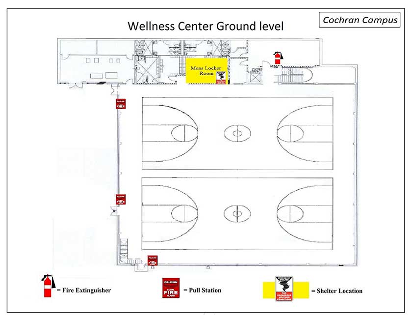 Wellness lower level Safety Diagram